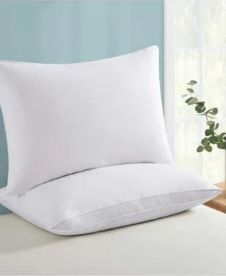 Unikome 2 Pack Medium Soft Goose Down Feather Gusseted Pillows