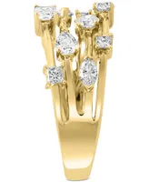 Effy Diamond Multi-Shape Scatter Ring (3/4 ct. t.w.) in 14k Gold