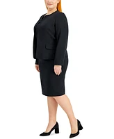 Le Suit Plus Cardigan Jacket & Sheath Dress