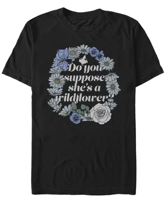 Men's Alice Wonderland Wildflowers Short Sleeve T-shirt