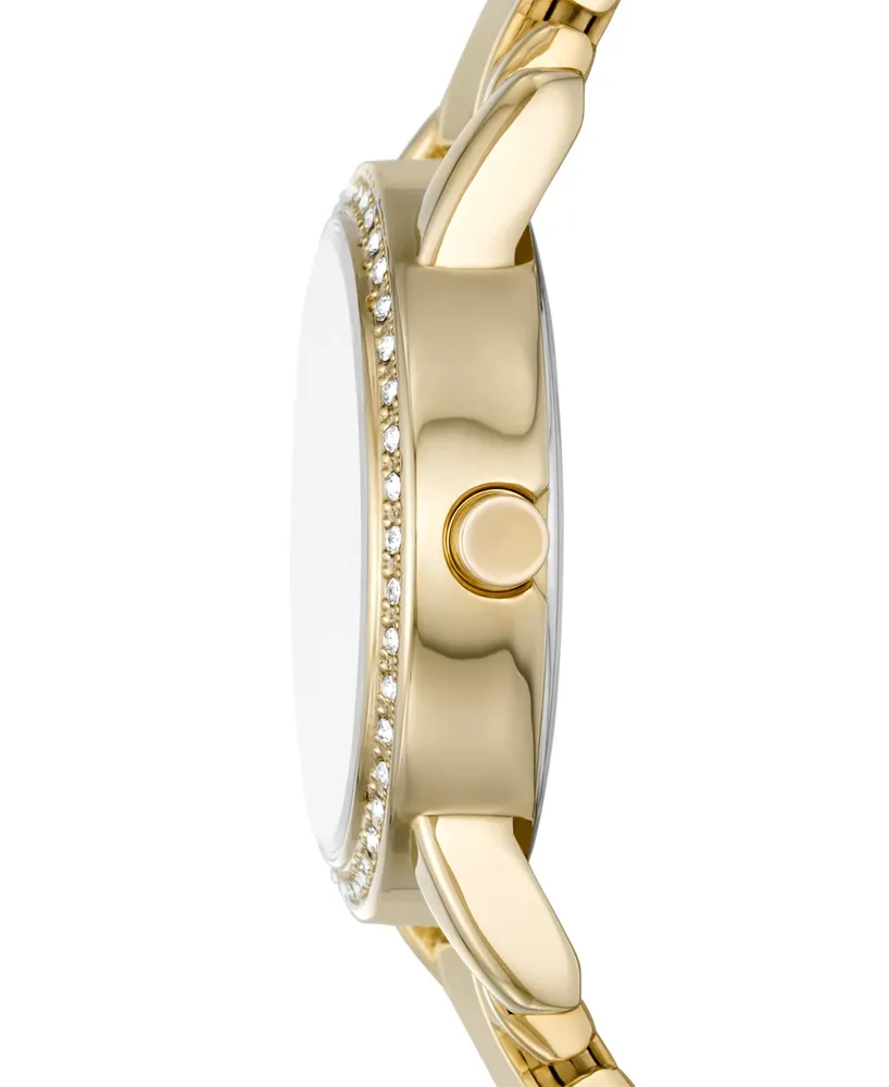 Dkny Women's Soho Gold-Tone Stainless Steel Bracelet Watch 29mm