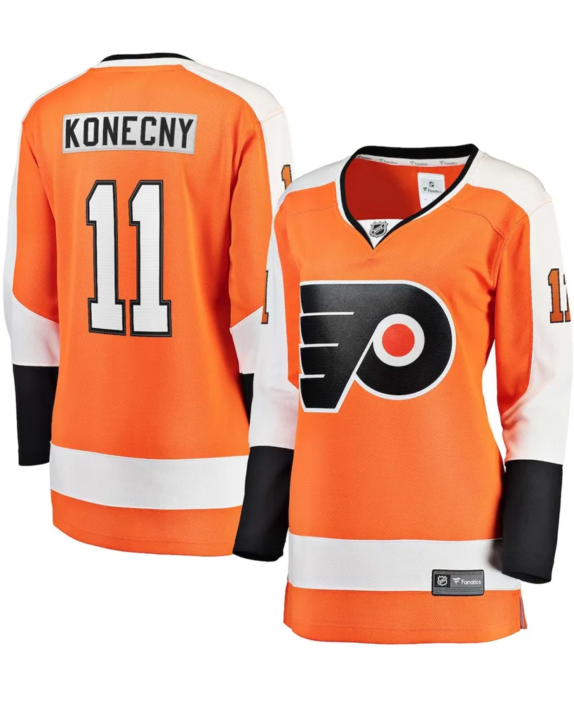 Women's Travis Konecny Orange Philadelphia Flyers Home Premier Breakaway Player Jersey