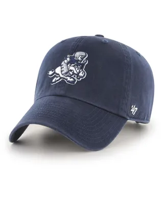 Men's Navy Dallas Cowboys Clean Up Alternate Logo Adjustable Hat
