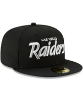 Men's Black Las Vegas Raiders Logo Omaha 59Fifty Fitted Hat