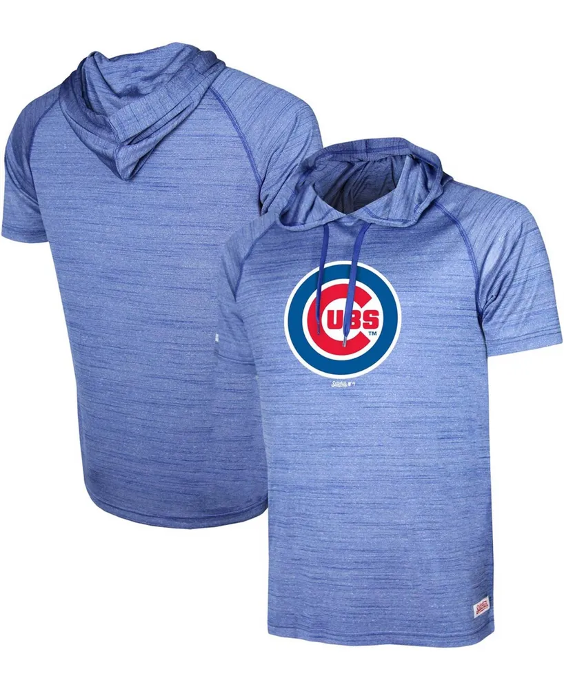 Chicago Cubs Mitchell & Ness Postgame Short Sleeve Pullover Hoodie -  Heather Gray