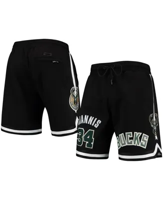 Men's Pro Standard Giannis Antetokounmpo Black Milwaukee Bucks Player Shorts