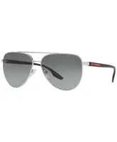 Prada Linea Rossa Men's Sunglasses, Ps 52WS 61 - Silver