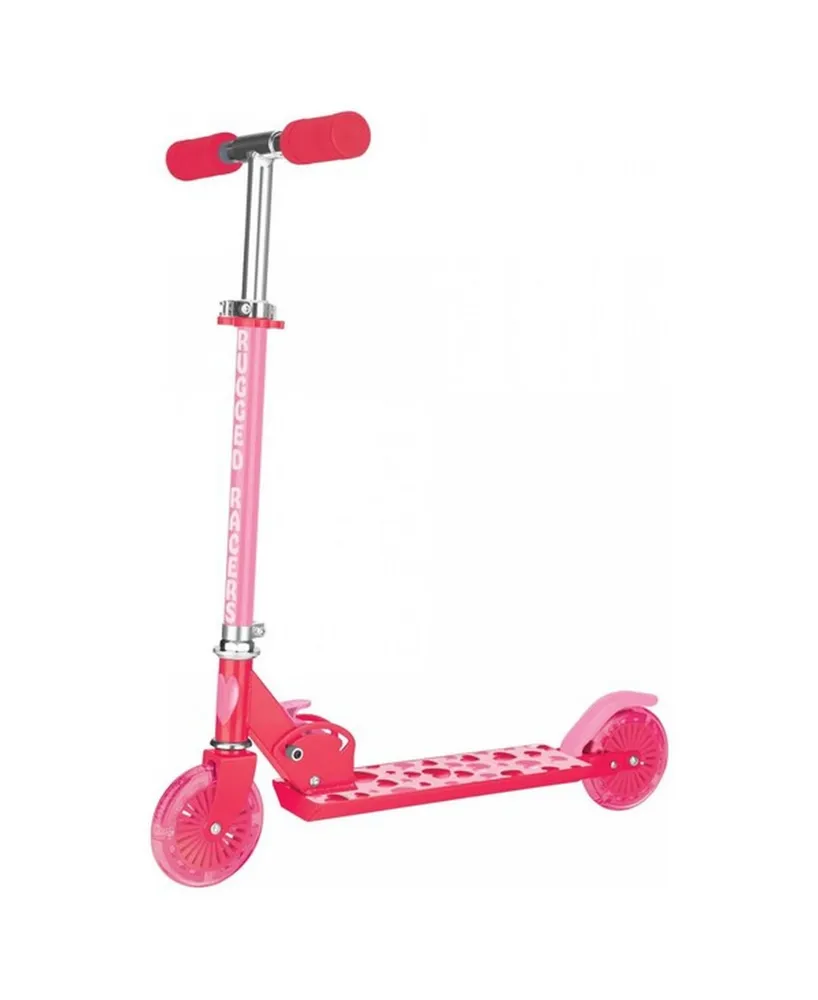 Rugged Racers 2 Wheel Scooter with Heart Design and Led Lights