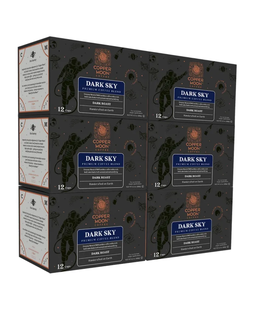 Copper Moon Coffee Dark Sky Blend Single Serve Coffee Pods, 72 Count