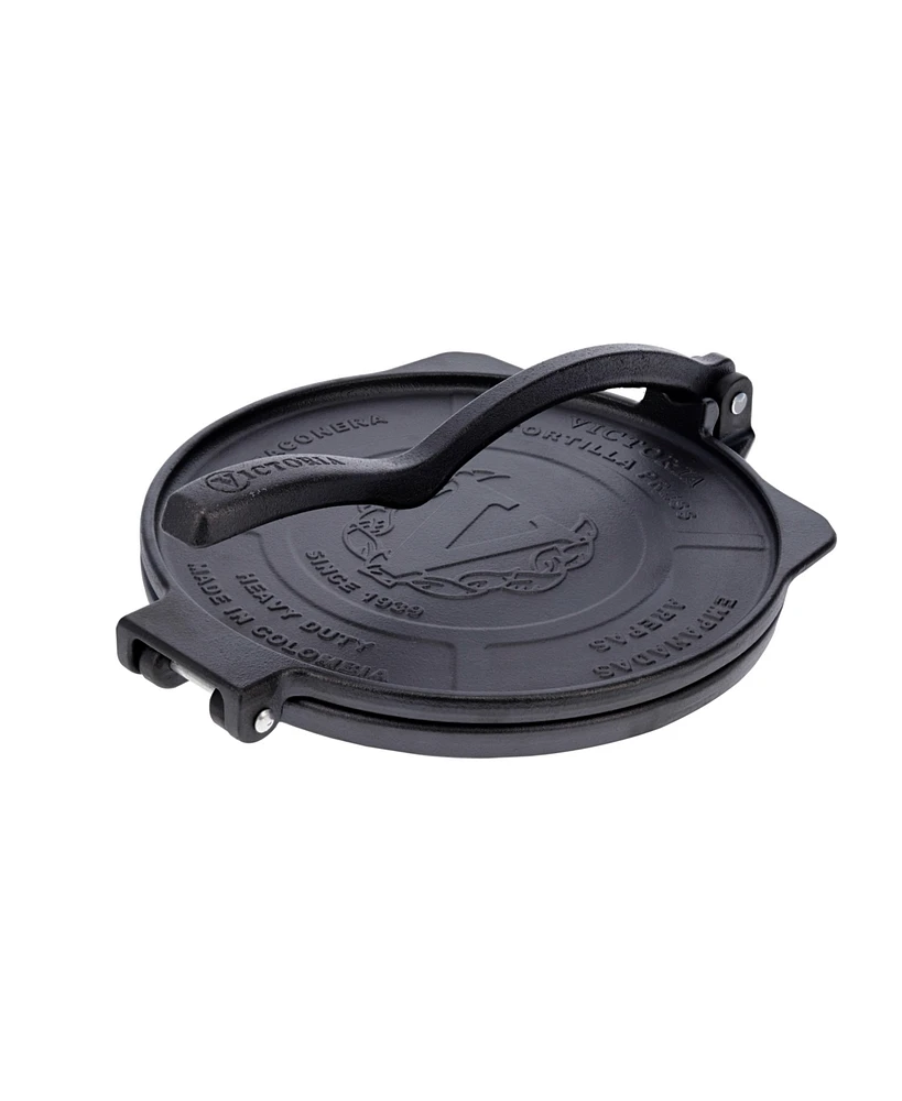 Victoria Tortilla Press 10" Pataconera, Hd Iron, Seasoned