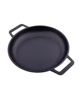 Victoria 10" Round Skillet with Double Loop Handles, Seasoned