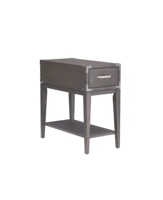 Leick Home Beckett Rustic Side Table, Anthracite, Pewter