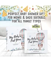 KeaBabies Craft Baby Memory Book, First 5 Years Books, 90 Pages Keepsake Milestone Journal for Girls, Boys