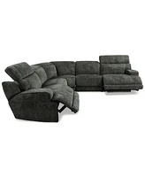 Sebaston -Pc. Fabric Sectional with Power Motion Recliners