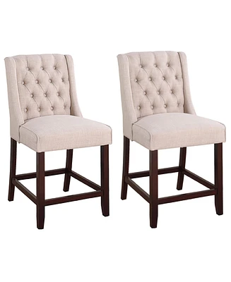 Newport Upholstered Bar Chairs with Tufted Back