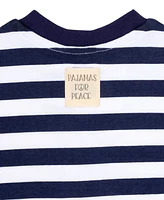 Pajamas for Peace Nautical Stripe Baby Boys and Girls Coveralls