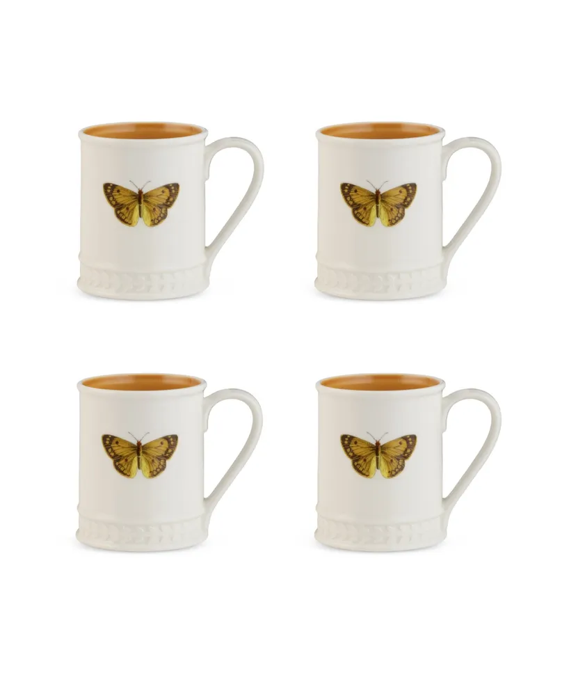 Botanic Garden Amber Tankard Mug Set, 4 Piece