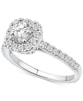 Diamond Halo Bridal Set (1-1/2 ct. t.w.) in 14k White Gold