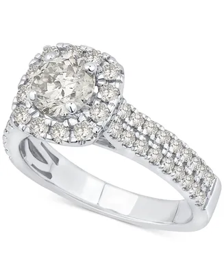 Diamond Halo Engagement Ring (1-1/2 ct. t.w.) in 14k White Gold