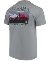 Men's Gray Alabama Crimson Tide Comfort Colors Campus Scenery T-shirt