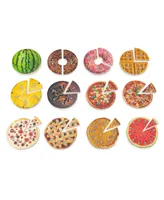 Junior Learning Food Fractions Educational Learning Set, 129 Pieces