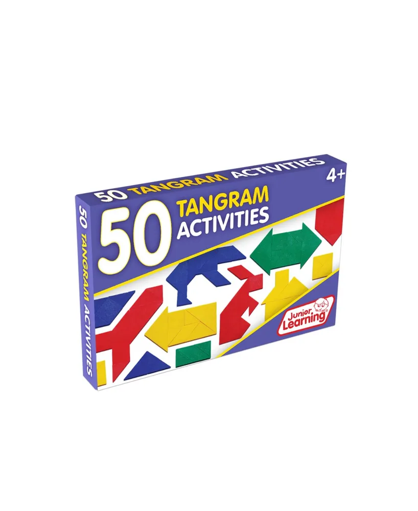 Junior Learning 50 Tangram Activities Educational Learning Set, 50 Cards