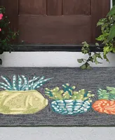 Liora Manne' Frontporch Happy Plant 2' x 3' Outdoor Area Rug