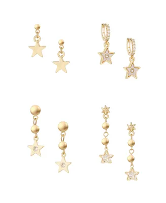 Ettika Constellation Star Multiple Earring Set - Gold