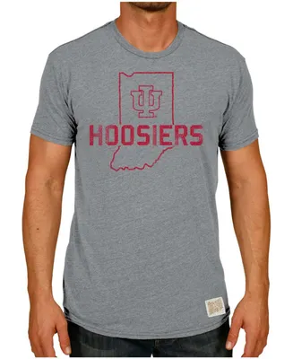 Men's Heather Gray Indiana Hoosiers Vintage-Inspired Tri-Blend T-shirt
