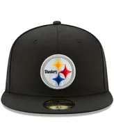 Men's Black Pittsburgh Steelers Omaha 59FIFTY Fitted Hat