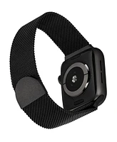 WITHit Black Stainless Steel Mesh Band designed for Apple Watch 42mm (Series 10) & 38/40/41mm