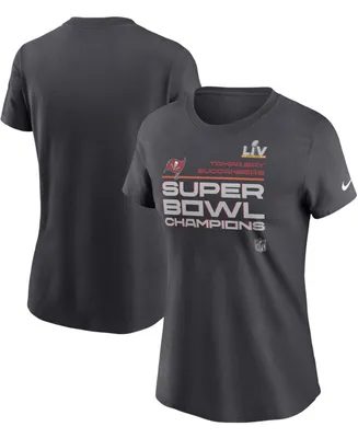 Women's Anthracite Tampa Bay Buccaneers Super Bowl Lv Champions Locker Room Trophy Collection T-shirt