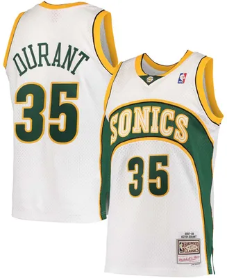 Men's Mitchell & Ness Kevin Durant White Seattle SuperSonics Hardwood Classics Swingman Jersey