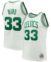 Men's Larry Bird White Boston Celtics 1985-86 Hardwood Classics Swingman Jersey