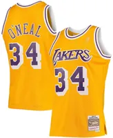 Men's Shaquille O'Neal Gold-Tone Los Angeles Lakers Hardwood Classics 1996-97 Swingman Jersey