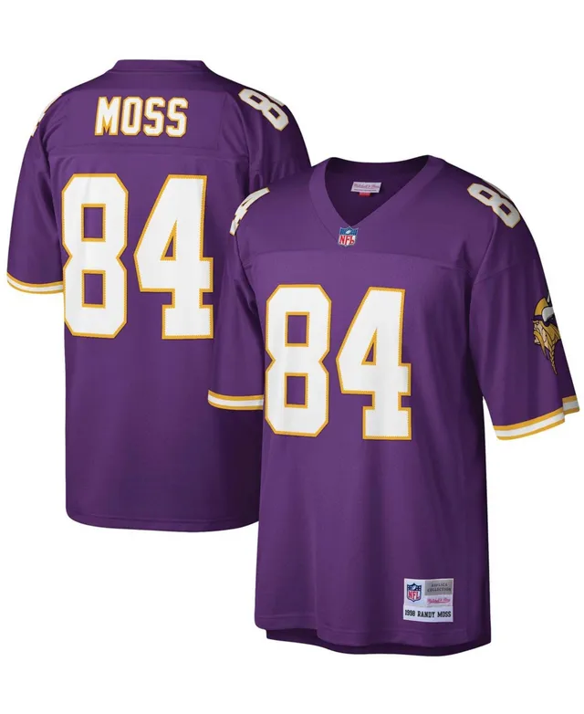 Men's Mitchell & Ness Randy Moss Purple/Gold Minnesota Vikings 1998 Split Legacy Replica Jersey