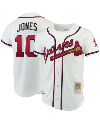 Men's Chipper Jones White Atlanta Braves Authentic Jersey
