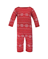 Hudson Baby Baby Boys Hudson Unisex Cotton Coveralls, Santa Reindeer