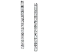 Effy Diamond Linear Drop Earrings (1/10 ct. t.w.) Sterling Silver or 14k Gold-Plated