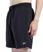 Reebok Men's Regular-Fit Moisture-Wicking 9" Woven Drawstring Shorts