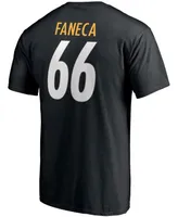 Men's Alan Faneca Black Pittsburgh Steelers Nfl Hall Of Fame Class 2021 Name and Number T-shirt