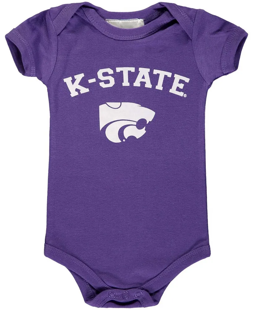 Infant Boys and Girls Purple Kansas State Wildcats Arch and Logo Bodysuit