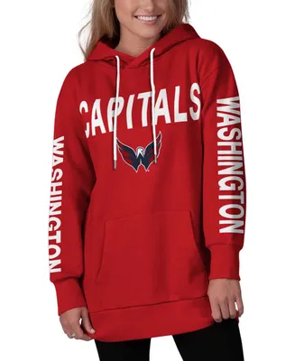 Women's Red Washington Capitals Extra Inning Pullover Hoodie