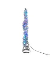 Kurt Adler 12.2" Tinsel Star Tree Topper with Led Lights