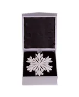 Kurt Adler 4" Elegant Snowflake Ornament with Swarovski Elements