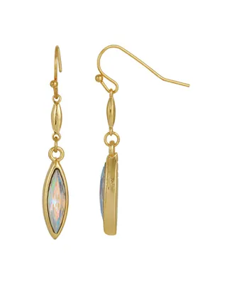 2028 Gold-Tone Crystal Drop Earrings