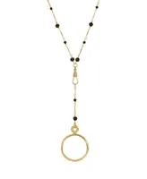 2028 Gold-Tone Magnifying Glass Drop Necklace