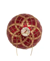 Kurt Adler 80 Mm Plaid Glass Ball Ornaments 6 Piece Set