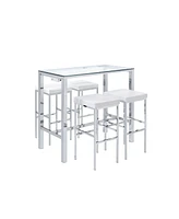 Picket House Furnishings Lori 5-Piece Multipurpose Bar Table Set