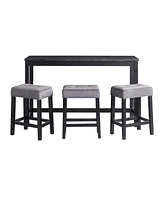 Picket House Furnishings Zaid 4-Piece Multipurpose Bar Table Set